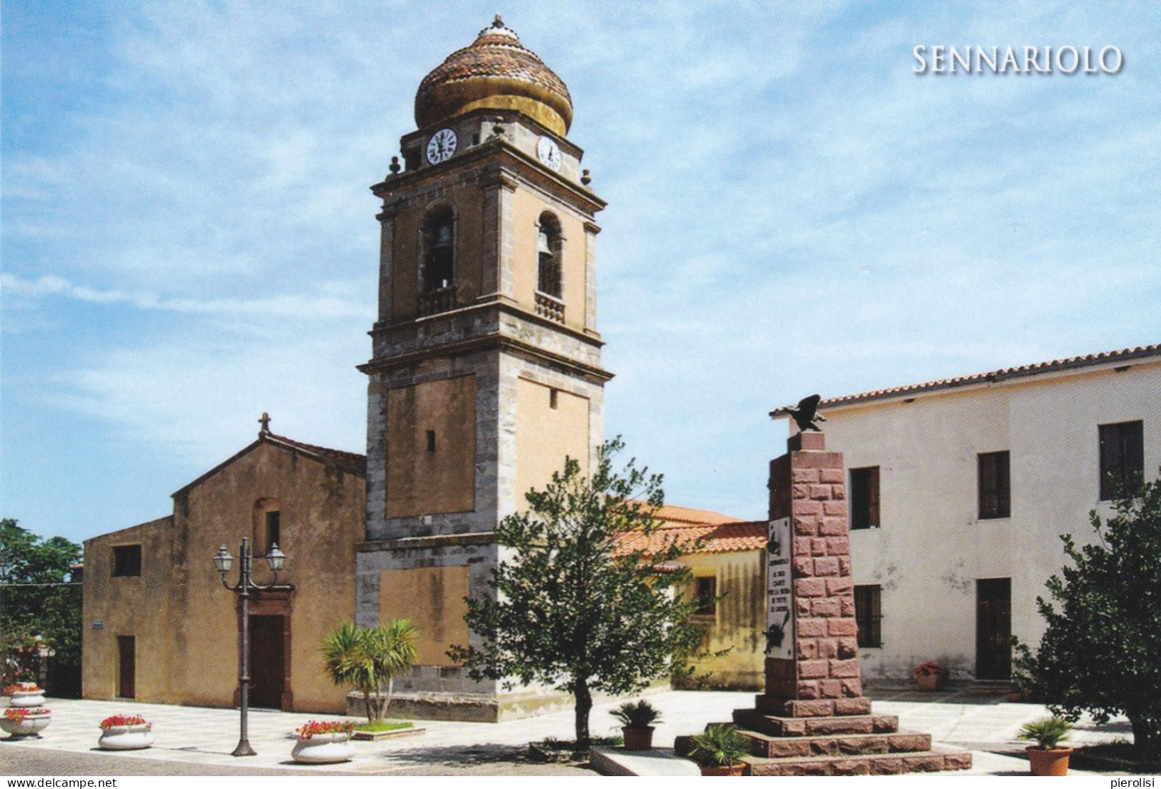 (V627) - SENNARIOLO (Oristano) - Chiesa Di Sant'Andrea E Piazza Rimembranze - Oristano