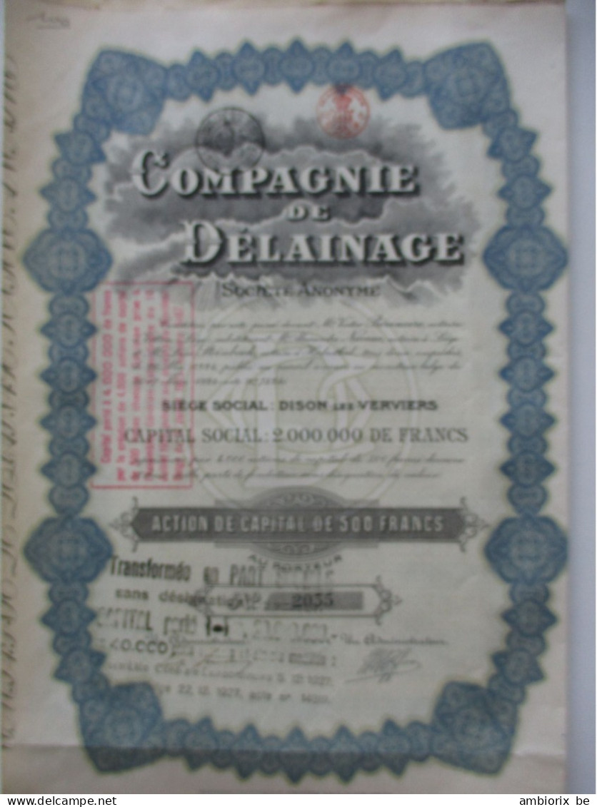 Compagnie De Delainage - Dison Lez Verviers - Tessili