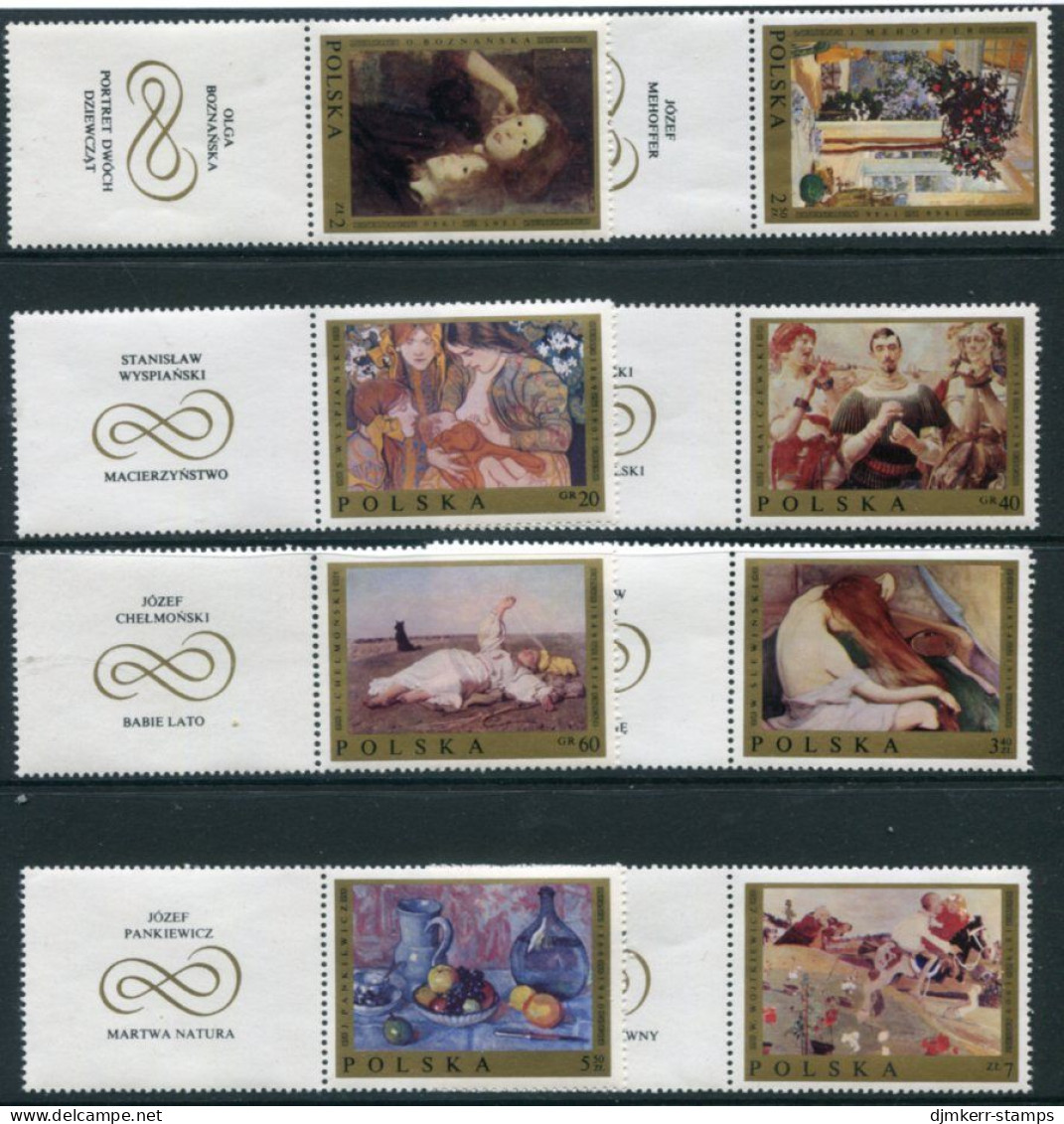 POLAND 1969 Polish Paintings With Labels MNH / **  Michel 1941-48 Zf - Neufs