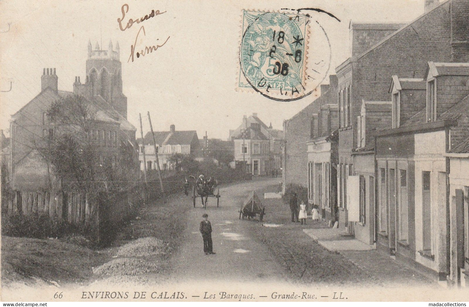 Sangatte (62 - Pas De Calais) Les Barraques - Grande Rue - Sangatte