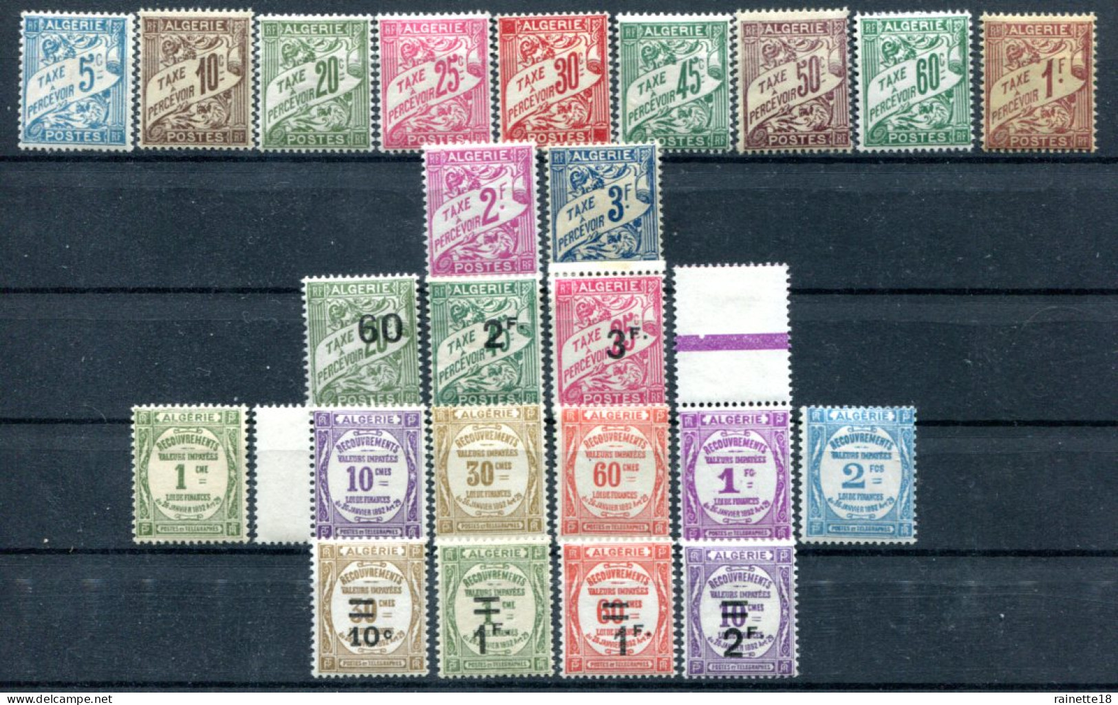 Algérie       Taxes    Lot Neufs Avec Charnières - Postage Due