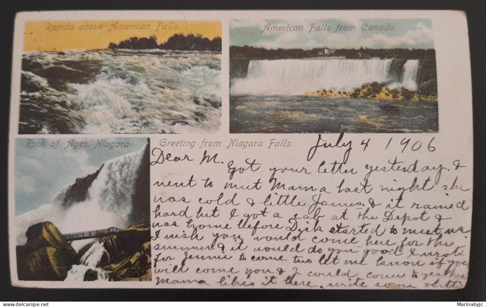 SL) 1906 CANADA WATERFALL POSTCARD - Sonstige & Ohne Zuordnung