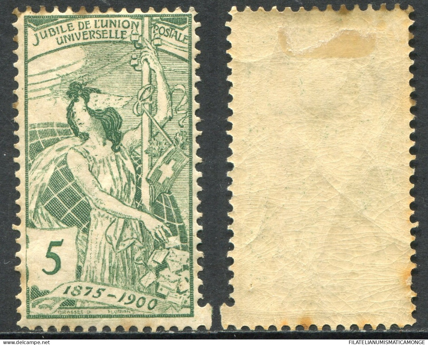 Suiza 1900 Correo 86 */US 5 Ctms. 1900 Verde  - Ongebruikt