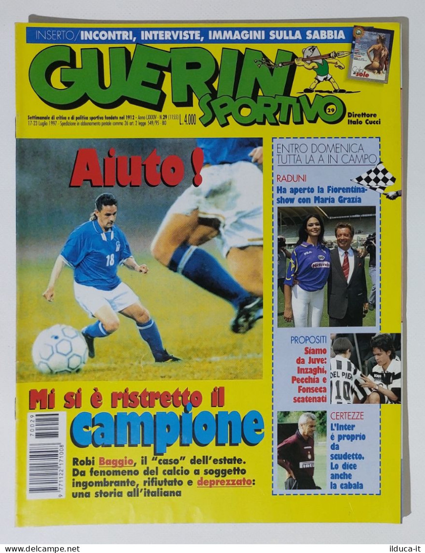 I115120 Guerin Sportivo A. LXXXIV N. 28 1997 - Vieri - Kluivert - Simone - Deportes