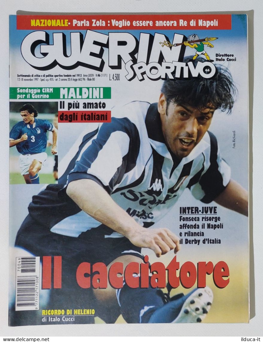 I115137 Guerin Sportivo A. LXXXIV N. 46 1997 - Fonseca Juve - Maldini - Zola - Deportes