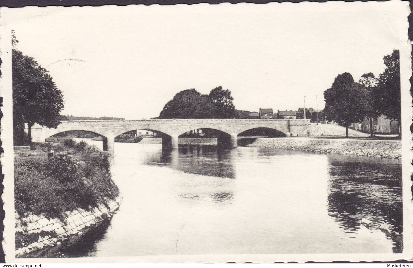 Belgium CPA Hamoir Sur Ourthe Le Pont Bridge Brücke Edit. A. Tourssaint HAMOIR 1960 SEON Schweiz (2 Scans) - Hamoir