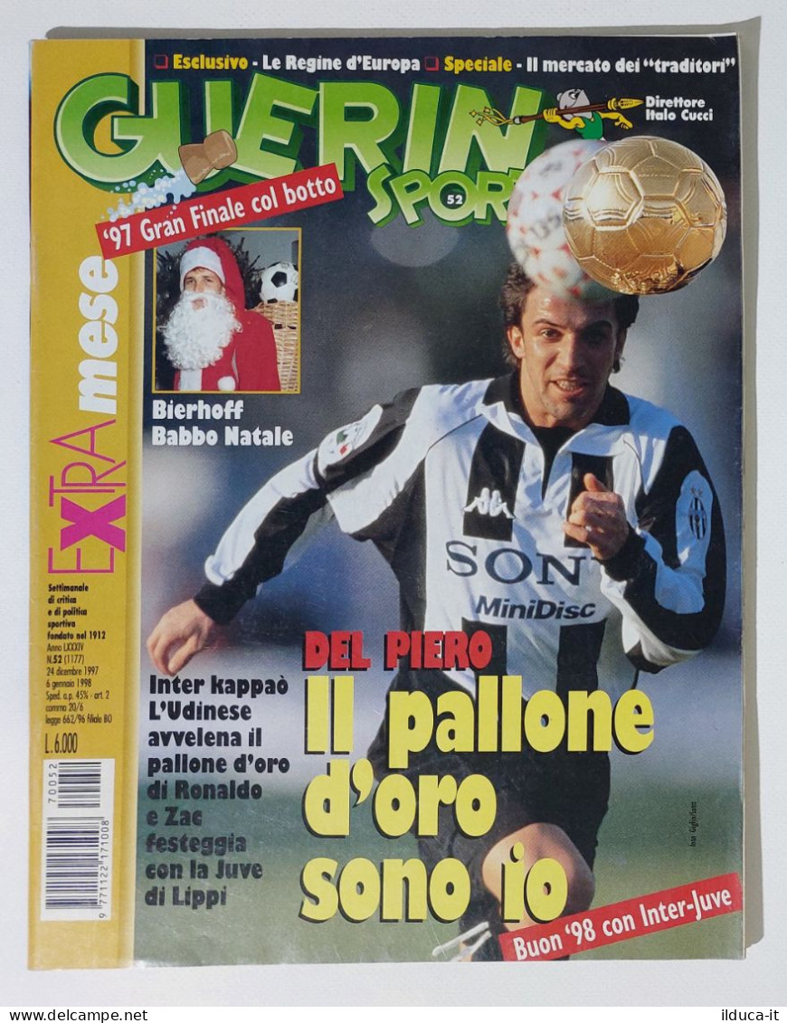 I115143 Guerin Sportivo A. LXXXIV N. 52 1997 - Del Piero Pallone D'oro - Ronaldo - Deportes