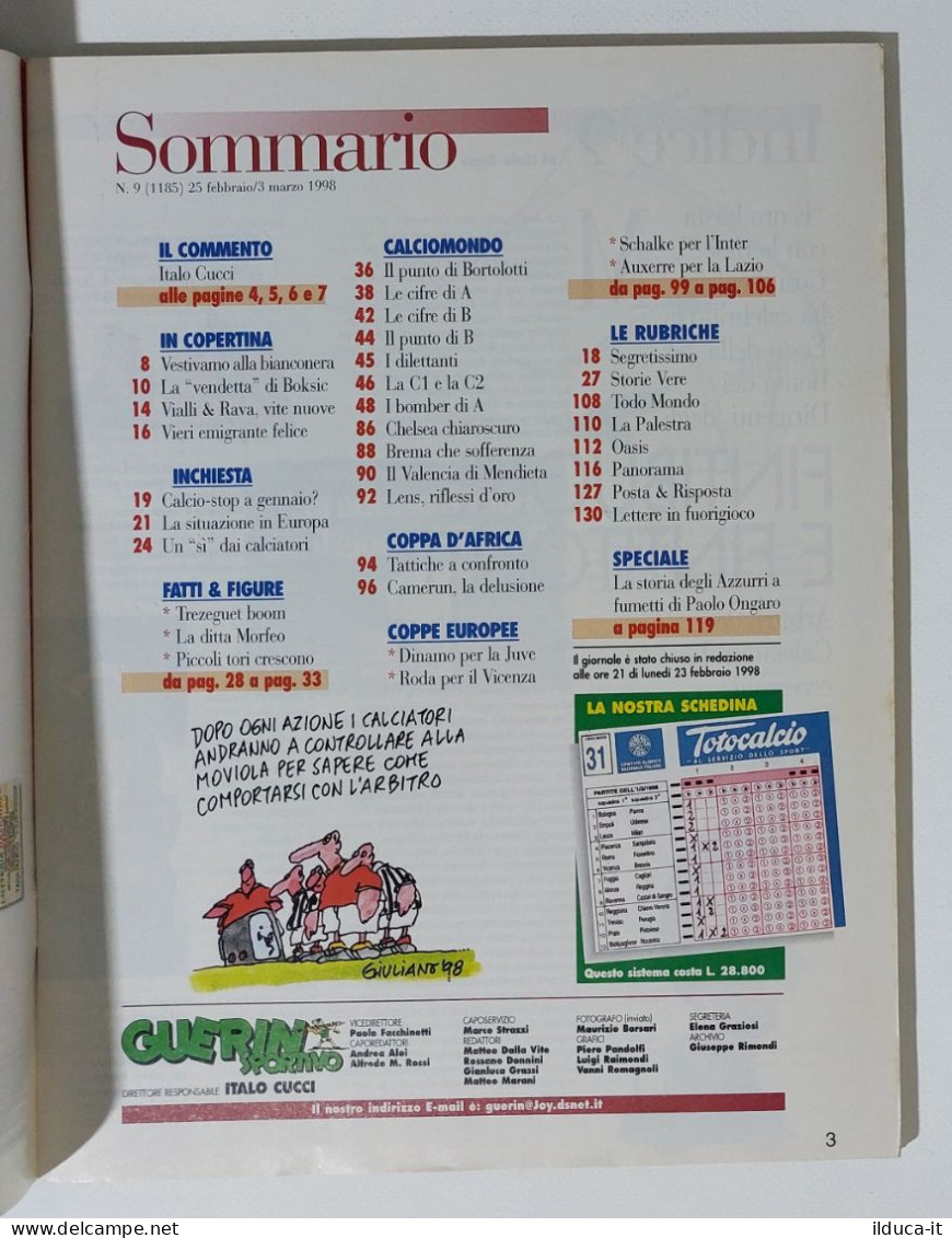 I115145 Guerin Sportivo A. LXXXVII N. 9 1998 - Lazio - Poster Calendario - Sports