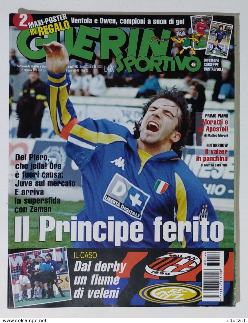 I115154 Guerin Sportivo A. LXXXVII N. 46 1998 - Del Piero Juve - Milan Inter - Deportes
