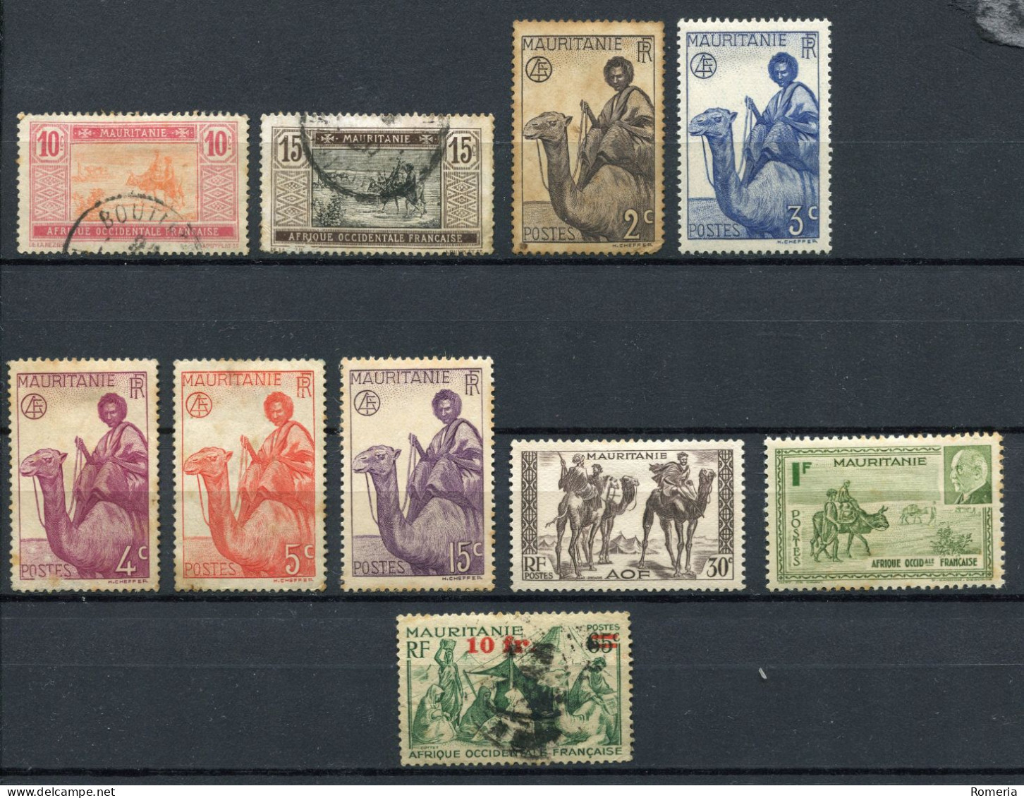 Mauritanie - 1913 -> 1944 - Yt 21- 22 - 73 - 74 - 75 - 76 - 78 - 81 - 123 - 136 Oblitérés - Used Stamps