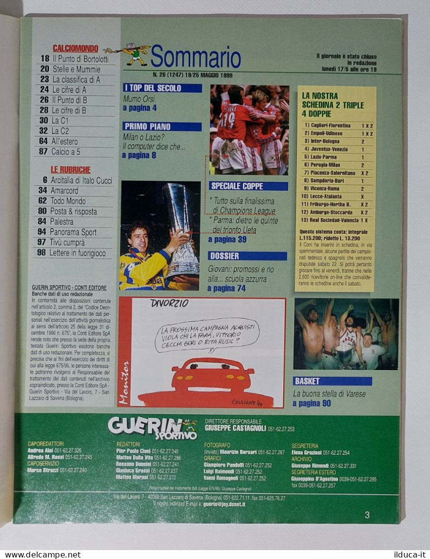 I115160 Guerin Sportivo A. LXXXVIII N. 20 1999 - Scudetto Lazio O Milan - United - Sports
