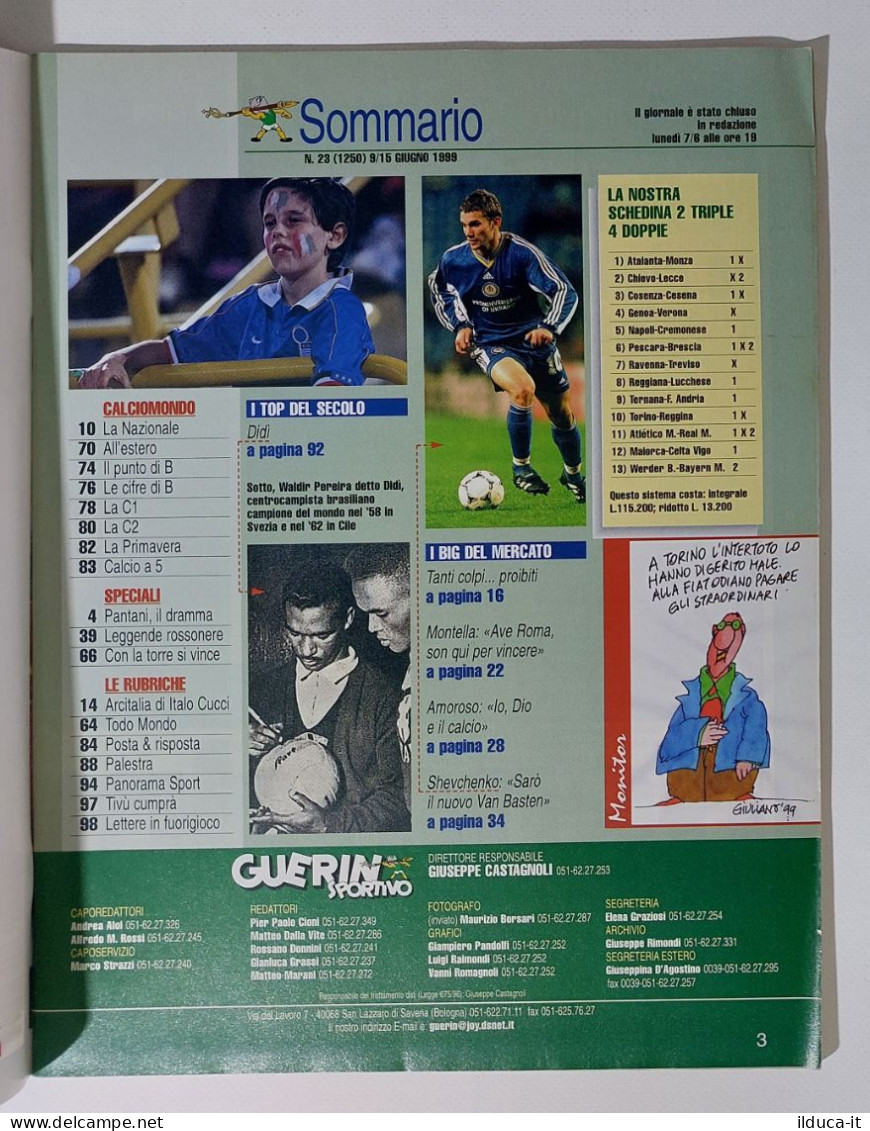 I115163 Guerin Sportivo A. LXXXVIII N. 23 1999 - Vieri Montella Shevchenko - Sports