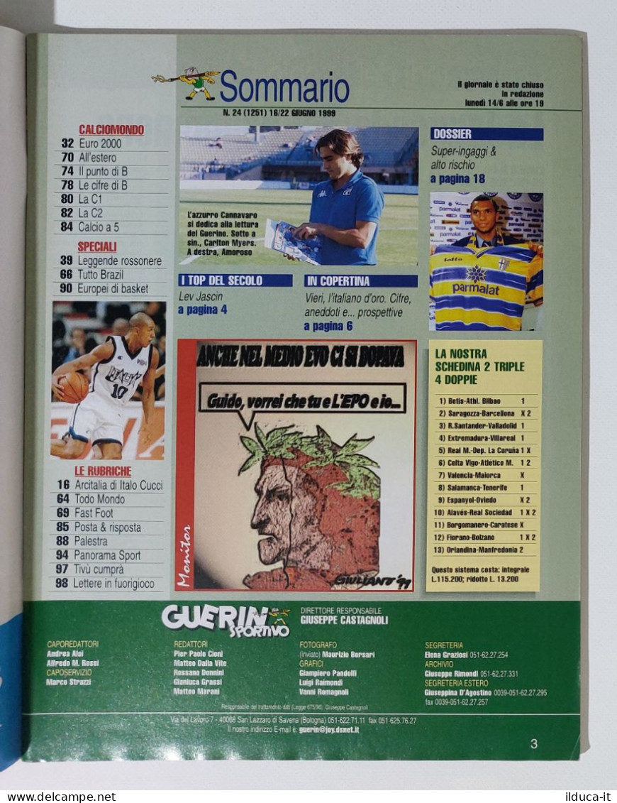 I115164 Guerin Sportivo A. LXXXVIII N. 24 1999 - Ronaldo Vieri Inter - Edmundo - Sports