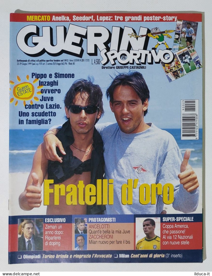 I115165 Guerin Sportivo A. LXXXVIII N. 25 1999 - Fratelli Izaghi - Ancelotti - Sports