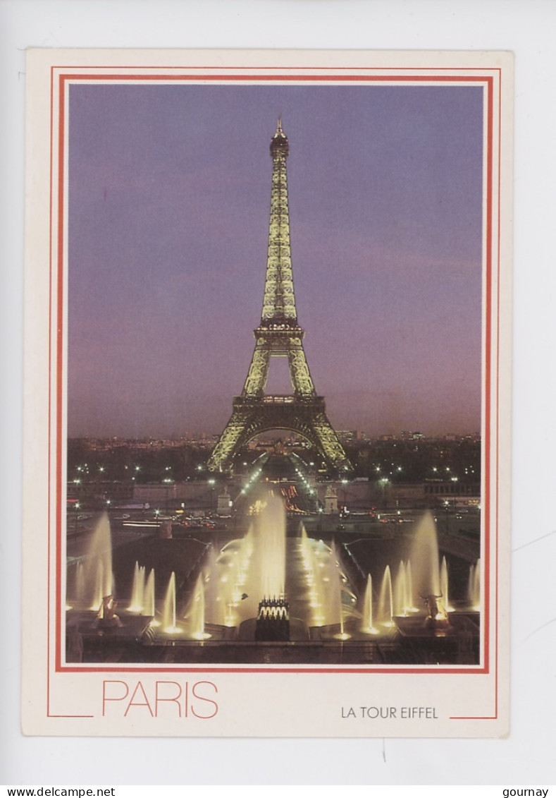 Paris La Tour Eiffel Illuminée - Cp Vierge N°468 Chantal (Choisnet Photographe) - Tour Eiffel