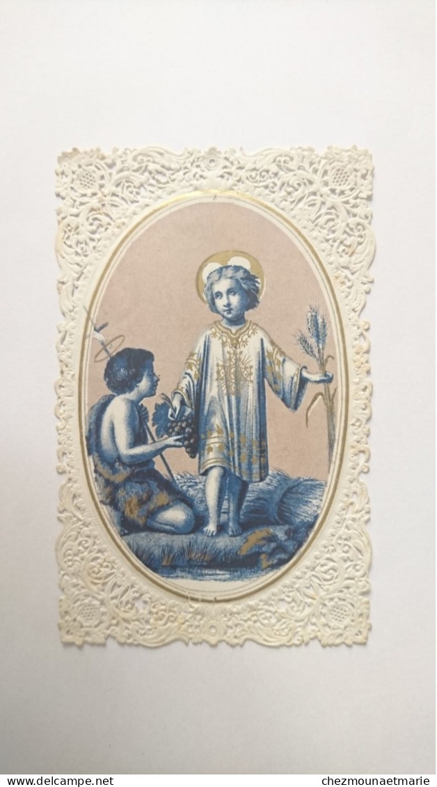 1871 CANIVET IMAGE PIEUSE JESUS DONNANT UNE GRAPPE DE RAISIN - Devotion Images