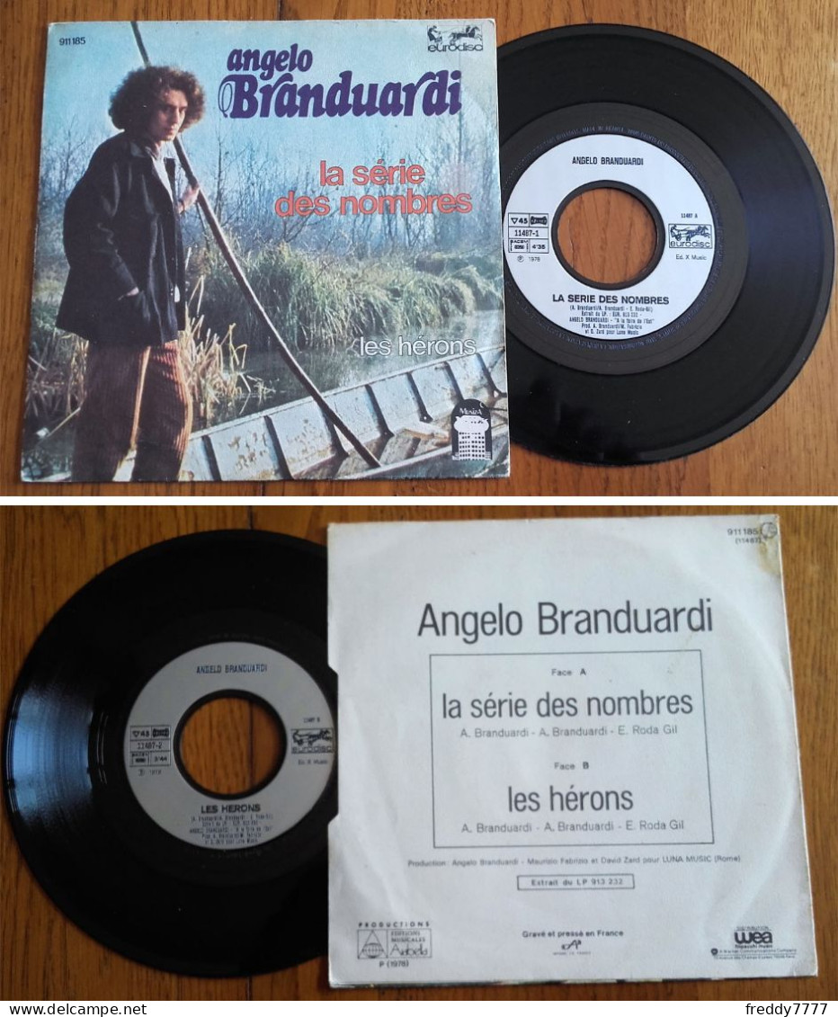 RARE French SP 45t RPM (7") ANGELO BRANDUARDI «La Série Des Nombres» (1978) - Ediciones De Colección