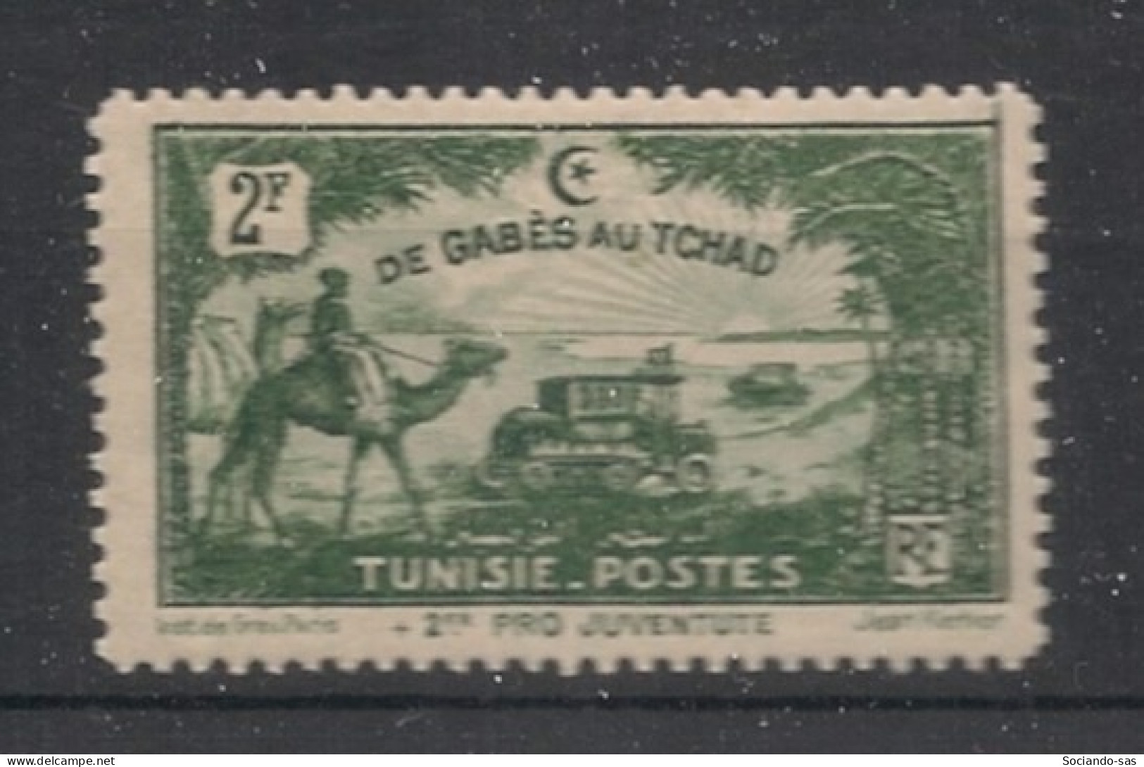 TUNISIE - 1928 - N°YT. 152 - Oeuvres Enfance 2f+2f - Neuf Luxe** / MNH / Postfrisch - Neufs