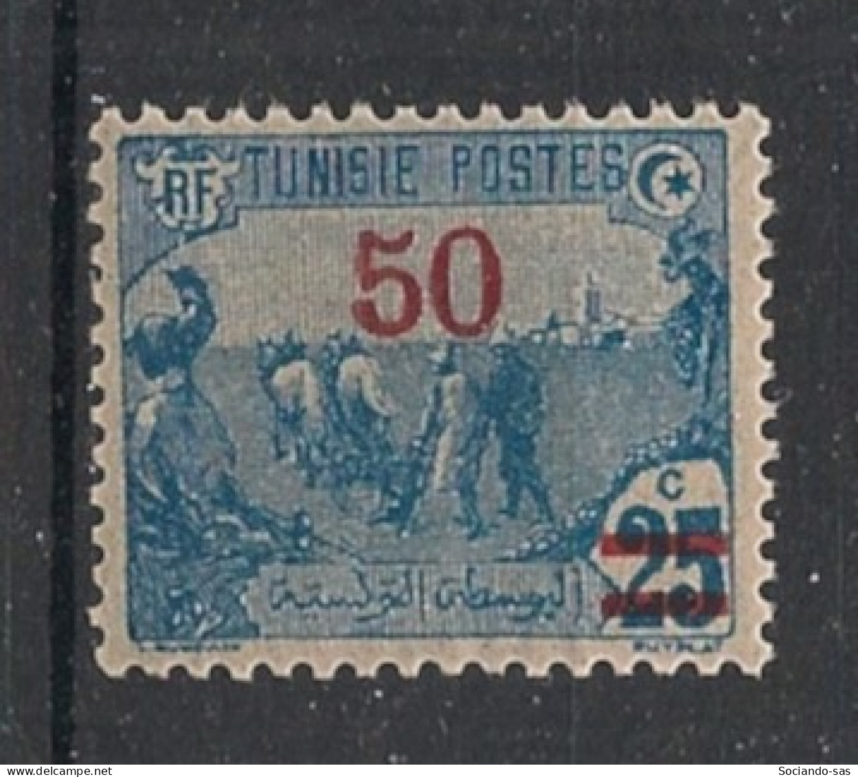 TUNISIE - 1923-25 - N°YT. 99 - Laboureurs 50c Sur 25c Bleu - Neuf Luxe** / MNH / Postfrisch - Neufs