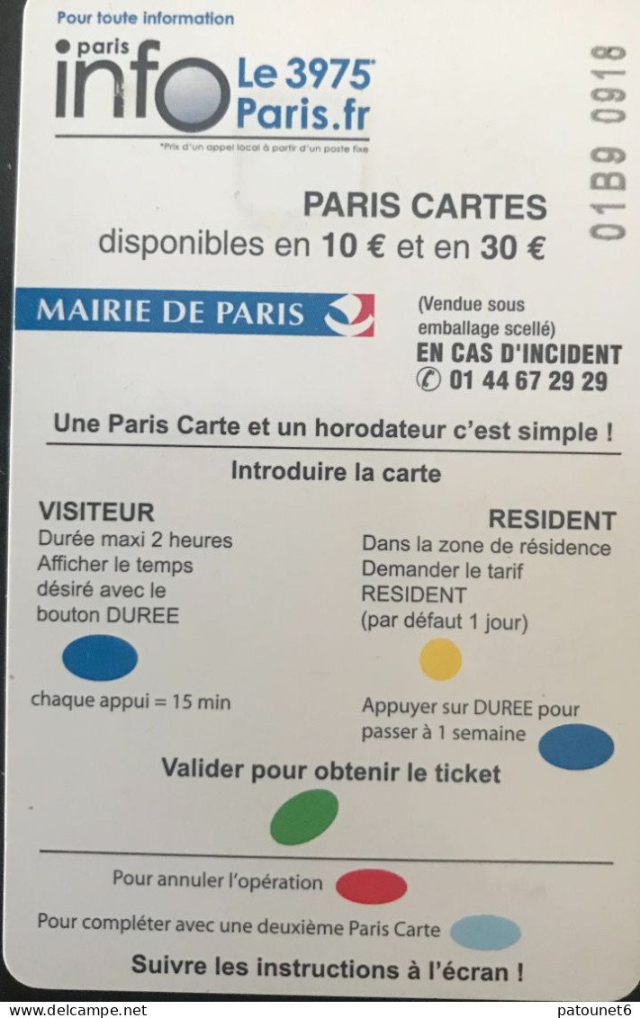 Stationnement  -  PARIS  -  Mieux Trier, ça C'est Paris  -  10 E. - Cartes De Stationnement, PIAF