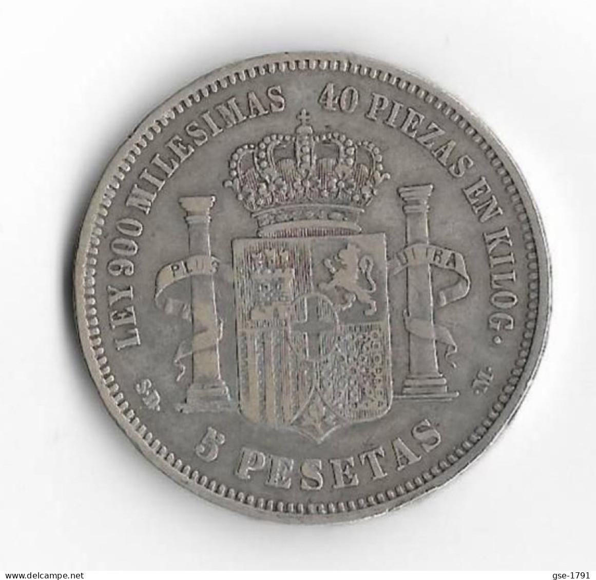 ESPAGNE  5 Pesetas AMADEO 1er 1871 *71* SD.M  TTB+ - Monedas Provinciales