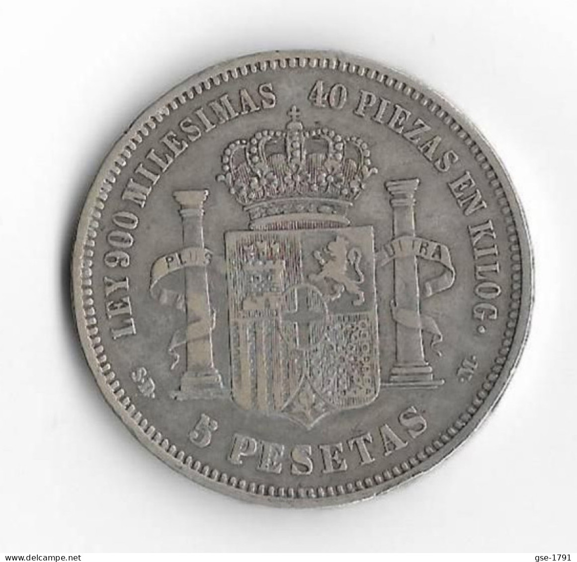 ESPAGNE  5 Pesetas AMADEO 1er 1871 *71* SD.M  TTB+ - Provincial Currencies