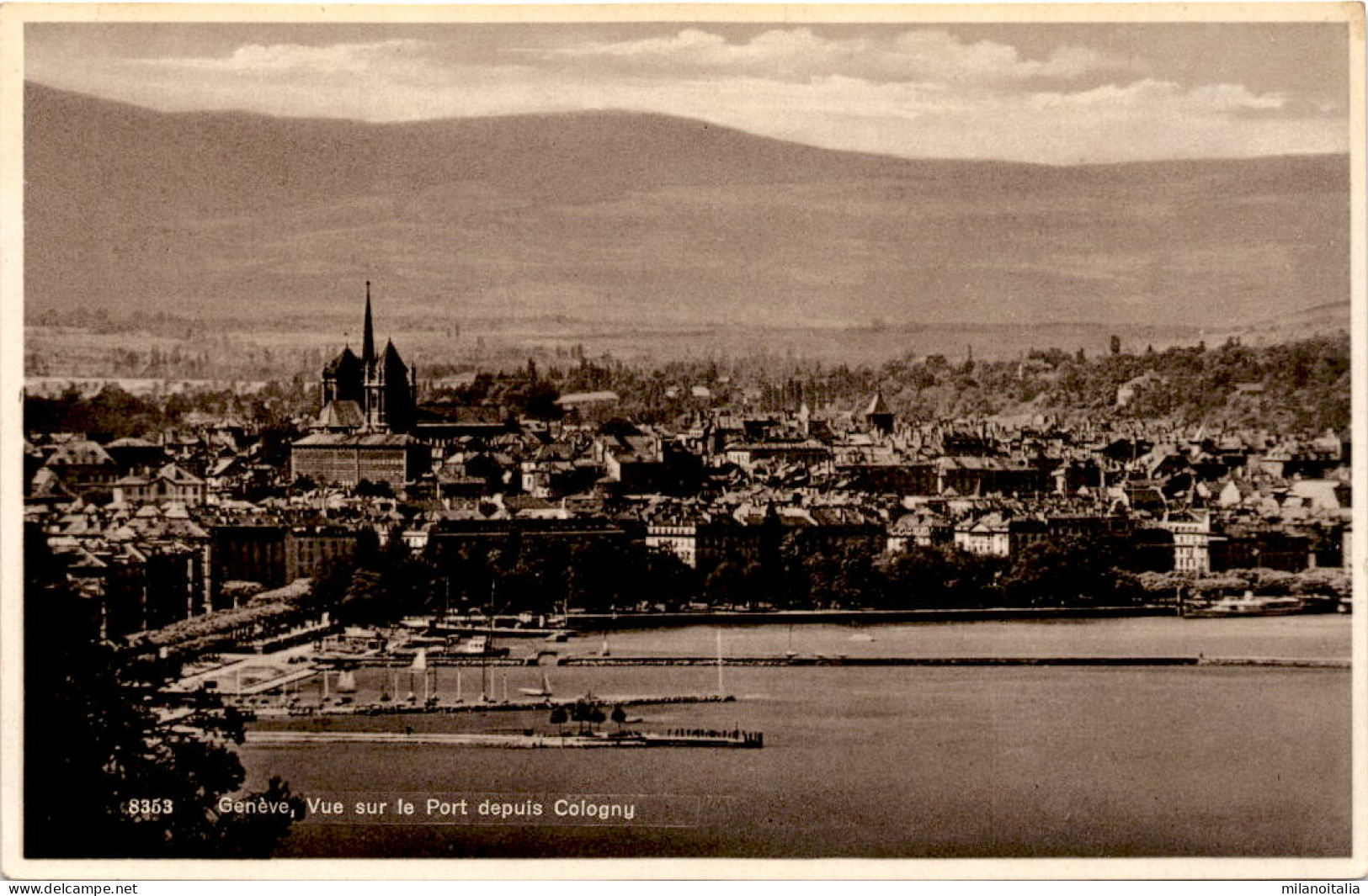 Geneve - Vue Sur Le Port Depuis Cologny (8353) - Cologny