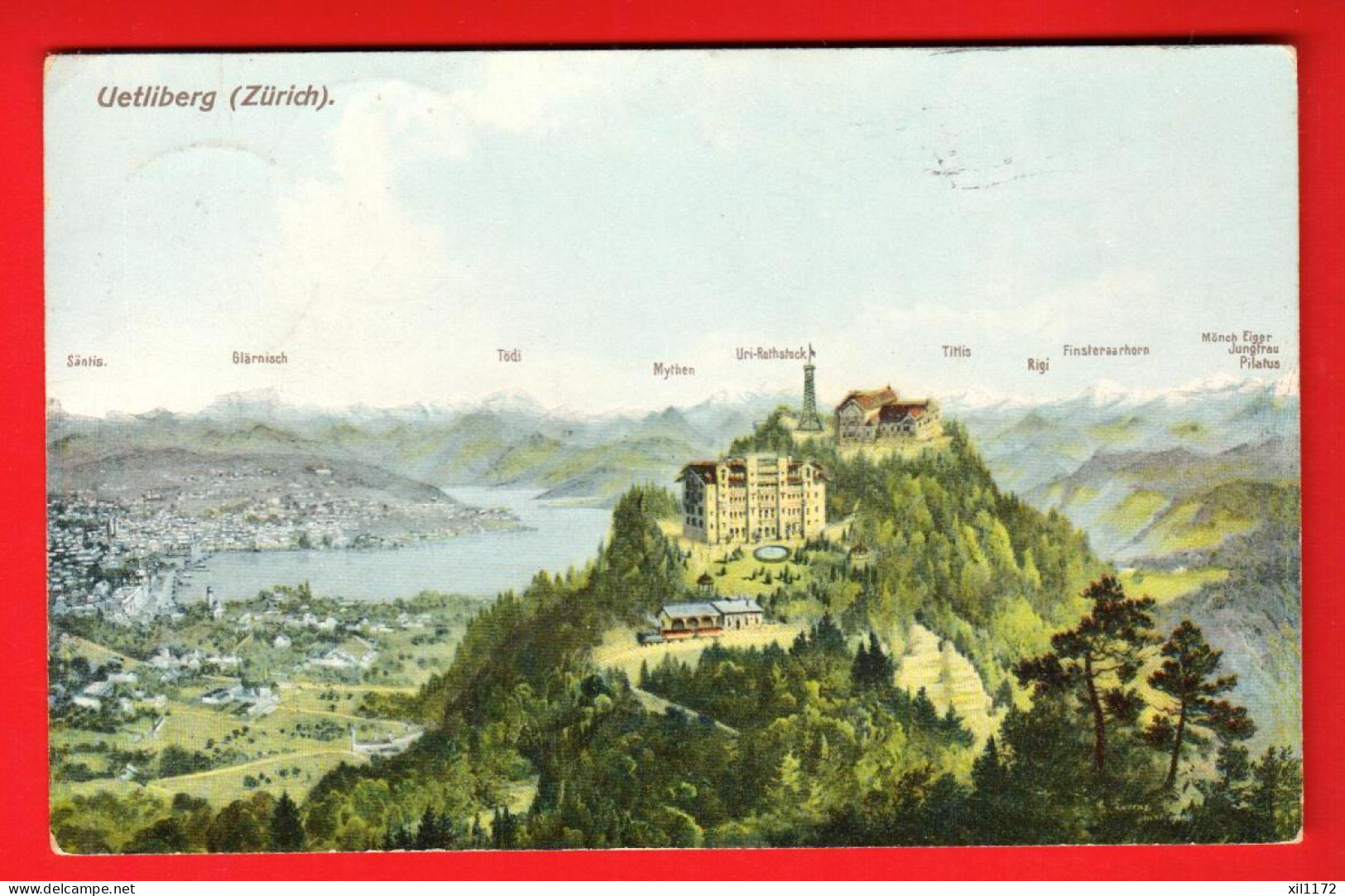 ZVf-03  Uetliberg  Zürich Litho. Gelaufen 1911 Nach Uster - Uster