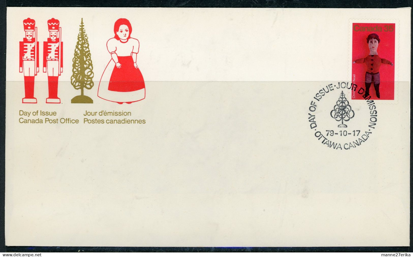 Canada FDC 1979 Christmas-Antique Toys - Covers & Documents