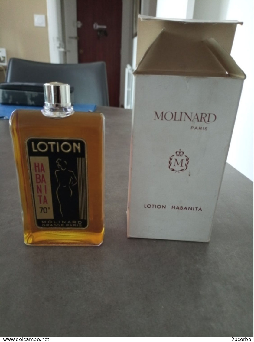 FLACON DE PARFUM PLEIN VINTAGE HABANITA DE MOLINARD AVEC EMBALLAGE D'ORIGINE - Femme