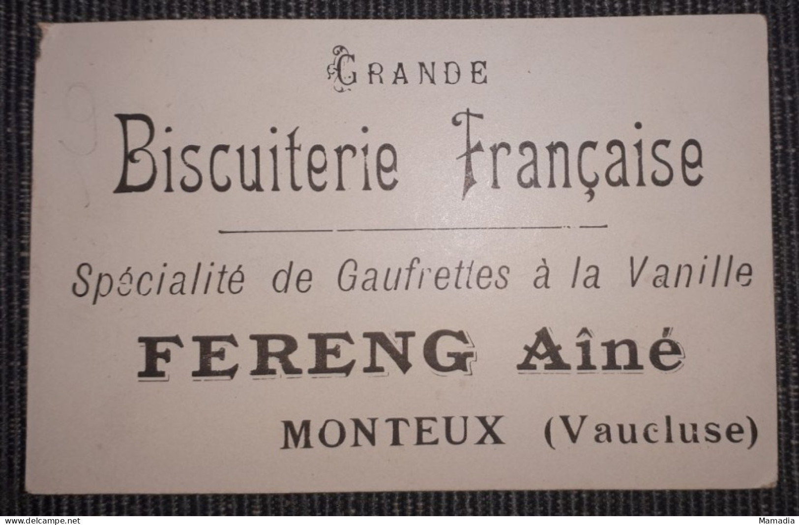 CHROMO VELO CYCLE CYCLISME GRANDE BISCUITERIE FRANCAISE FERENG MONTEUX 1895-1905 - Other & Unclassified