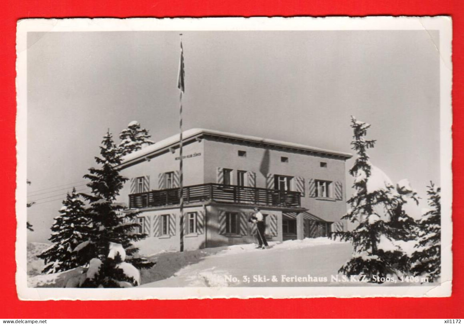 ZVF-35  Ski U. Ferienhaus NSKZ Stoos Morschach  Belebt. Gelaufen 1938 - Morschach