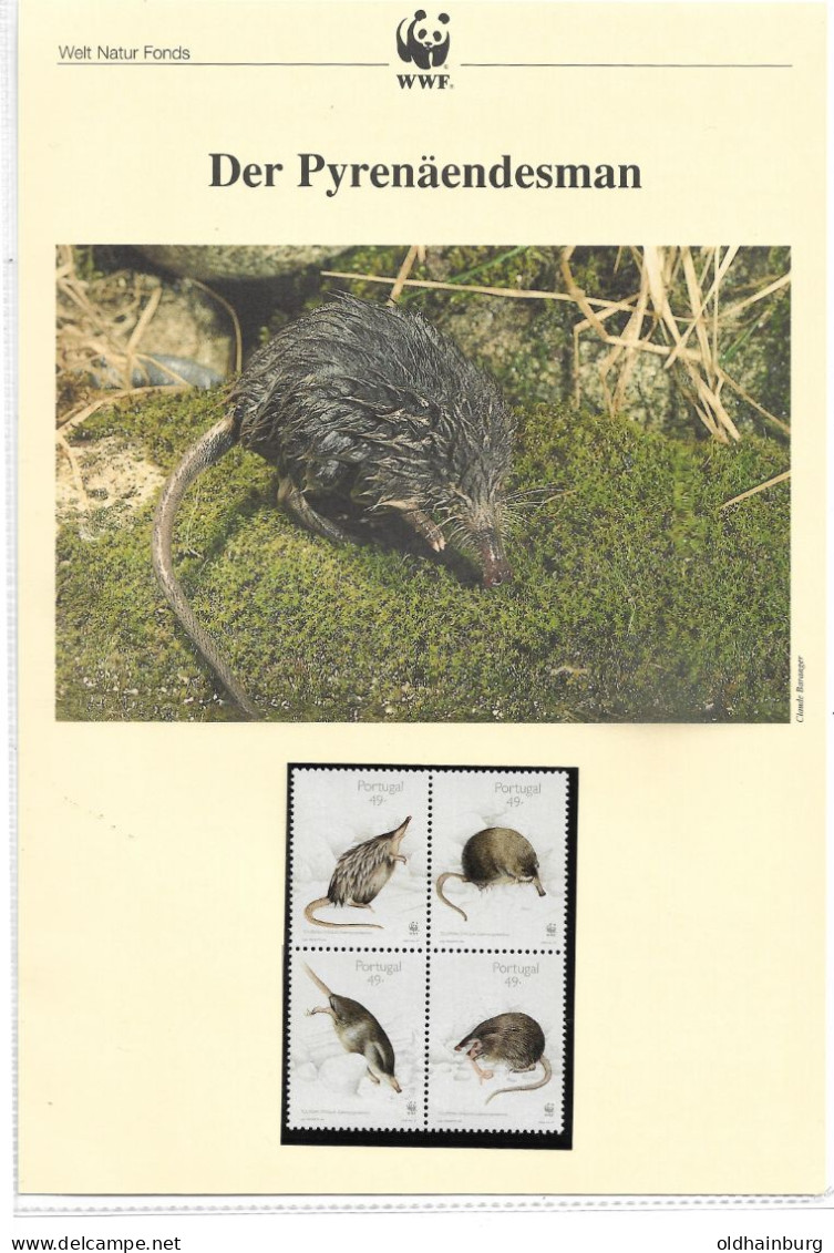 1137h: Portugal 1997, WWF- Ausgabe Pyrenäendesman, Serie **/ FDC/ Maximumkarten, Jeweils In Schutzhüllen - Brieven En Documenten