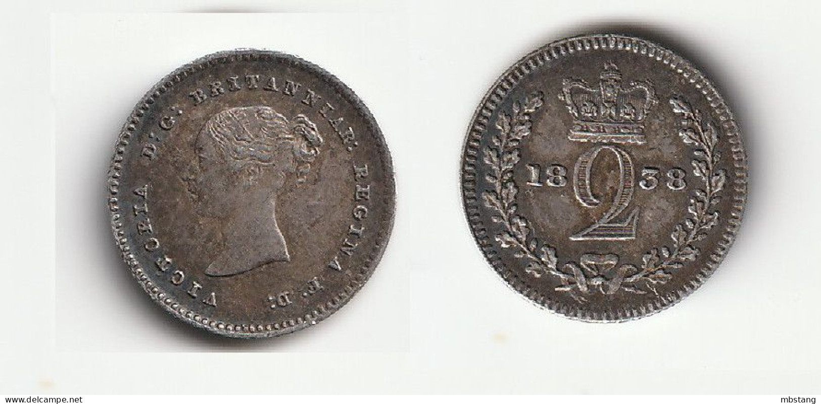 GRAN BRETAÑA  2 Pence -  Maundy Issues 1838 Silver (.925) • 0.94 G •  13 Mm KM:729 - Autres & Non Classés