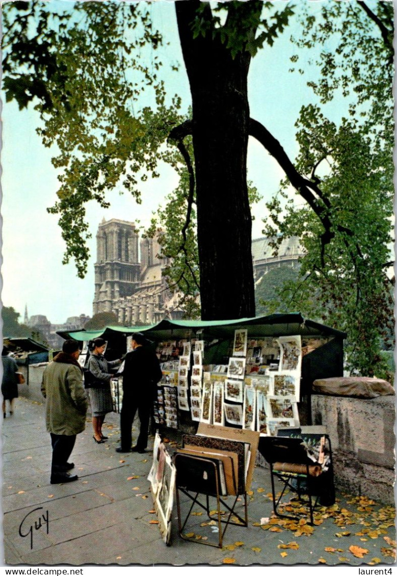 (3 R 46) France - Paris Notre Dame Cathédrale Et Bouquiniste (book Seller Near Seine River) - Marchands