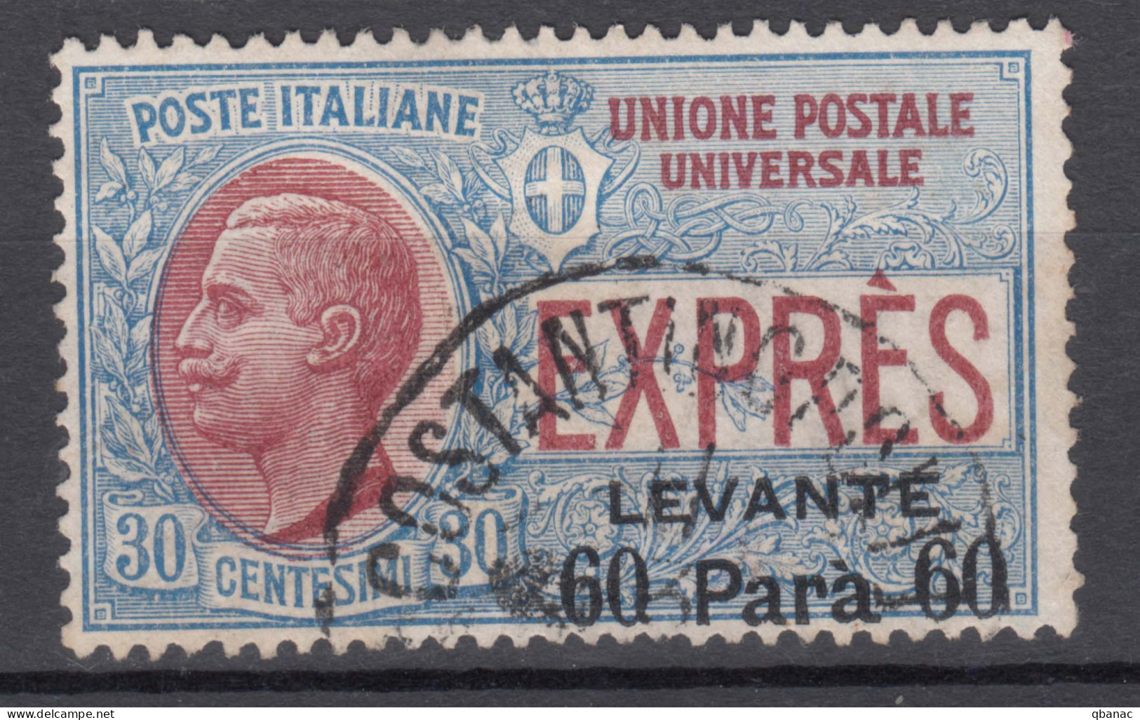 Italy Offices 1908 Levante Levant Espressi Postage Due Sassone#2 Used - Amtliche Ausgaben