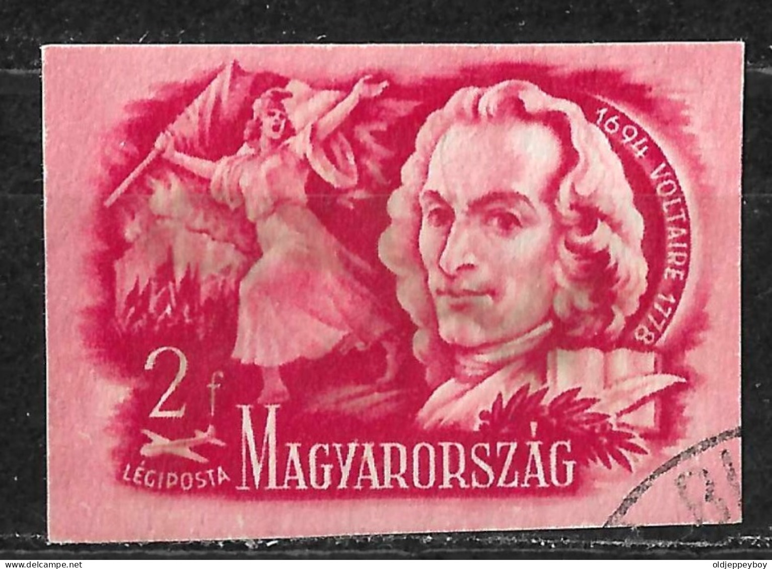 Hungary - Hungary,MAGYARORSZAG 1948 Airmail Imperforated  5f Stamp Design Phase Print - Variedades Y Curiosidades