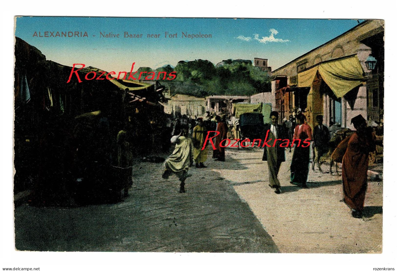 Egypte Alexandrie Alexandria Native Bazar Near Fort Napoleon Agypten Egitto Egypt CPA Carte Postale - Edfou