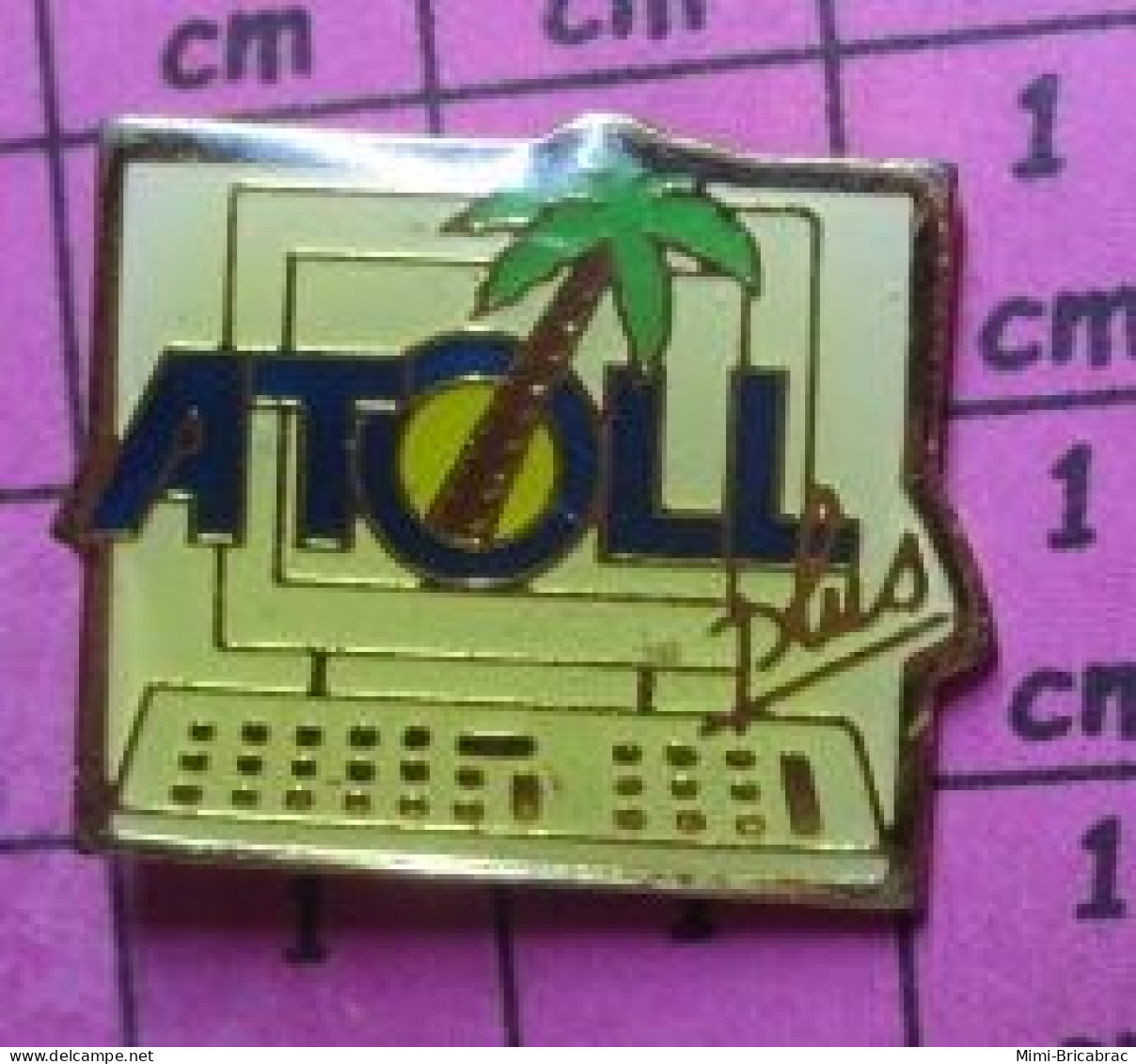 417 Pin's Pins / Beau Et Rare / INFORMATIQUE / MINITEL ATOLL PLUS OPTICIEN COCOTIER - Informatique