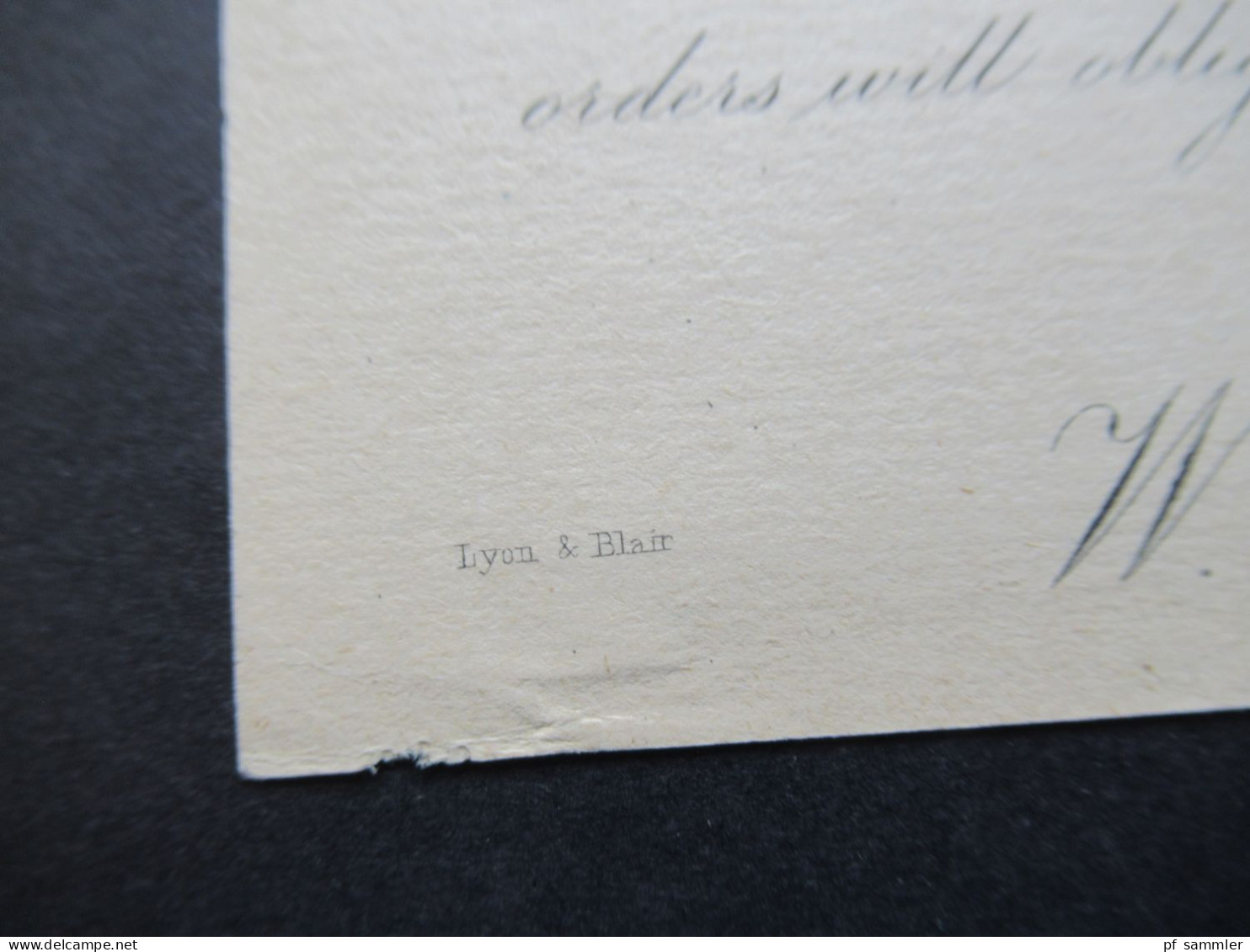 Neuseeland New Zealand Ganzsache / Bedrucke Karte Wellingten Um 1870 / W & G Turnbull & Co. (Lyon & Blair) - Postwaardestukken