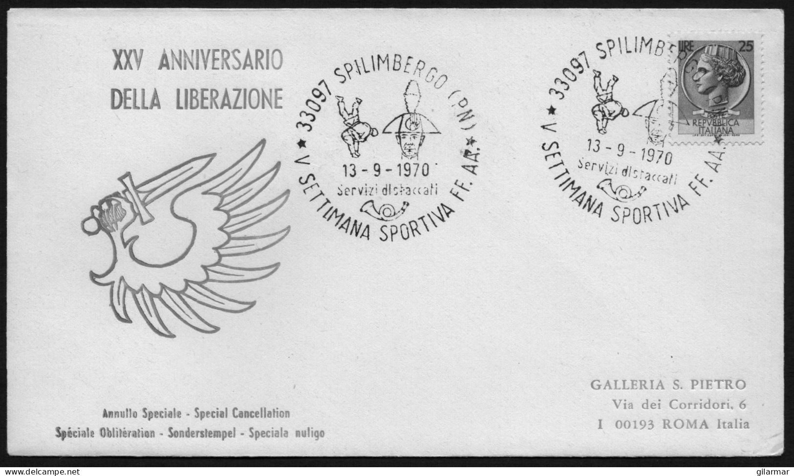 JUDO - ITALIA SPILIMBERGO (PN) 1970 - SETTIMANA SPORTIVA FF.AA. - M - Judo