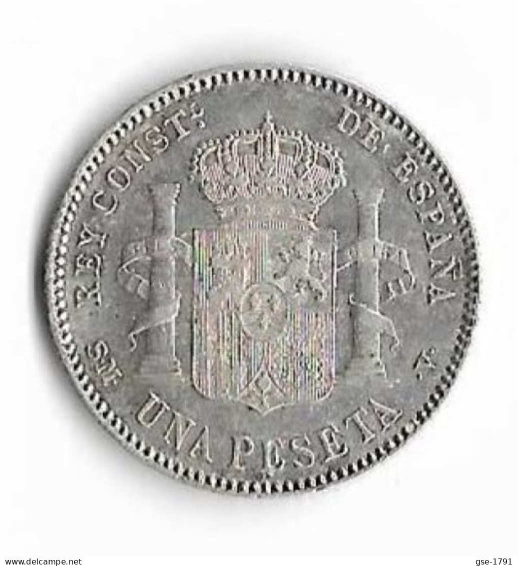 ESPAGNE  1 Peseta  ALPHONSE XIII   3ème Type 1900 *00*  TTB - Münzen Der Provinzen