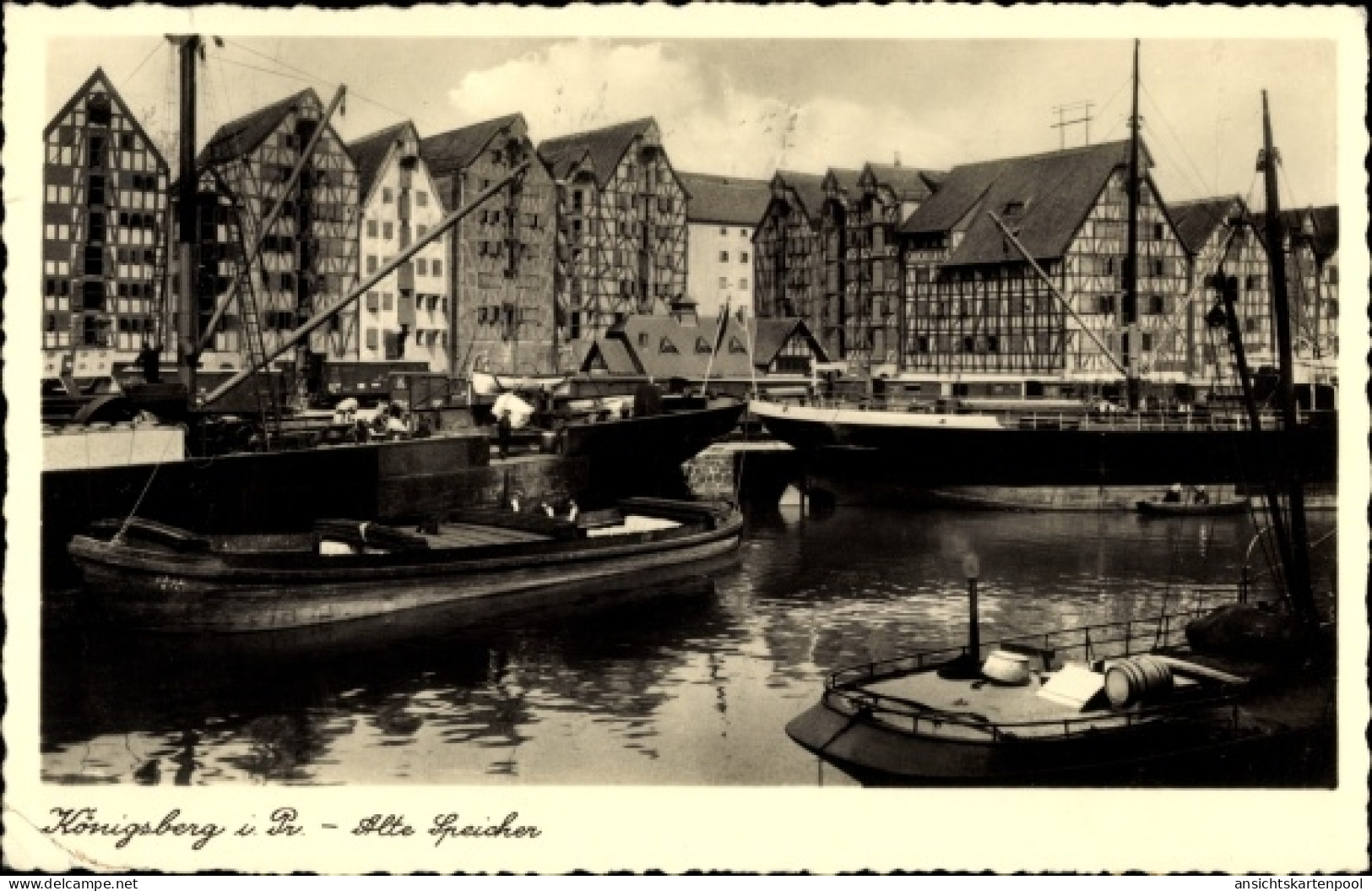 CPA Kaliningrad Königsberg Ostpreußen, Hafen Und Alte Speicher, Boote - Ostpreussen