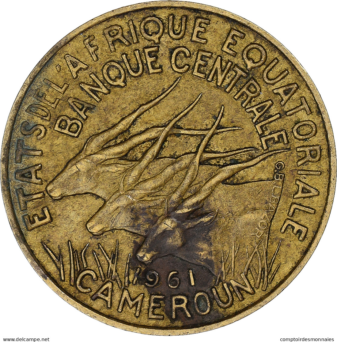 Monnaie, Afrique Équatoriale, 10 Francs, 1961 - Cameroon