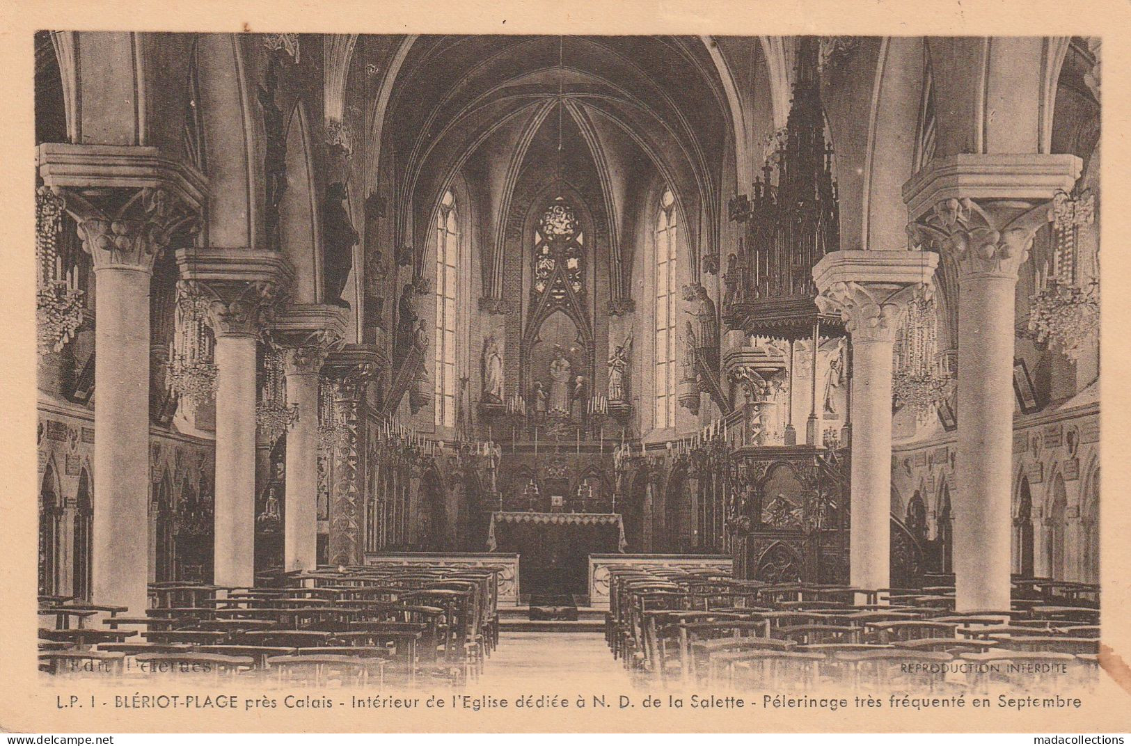 Sangatte (62 - Pas De Calais)  Blériot - Plage . Intérieur De L'Eglise - Sangatte