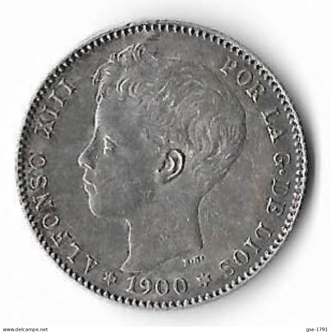ESPAGNE  1 Peseta  ALPHONSE XIII   3ème Type 1900 *00*  SUP - Monnaies Provinciales