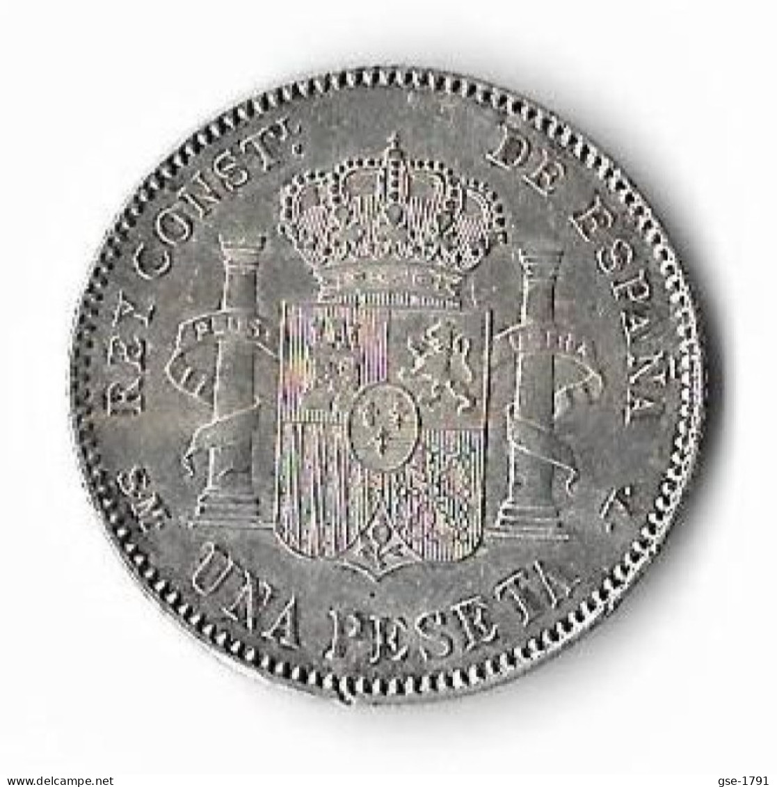 ESPAGNE  1 Peseta  ALPHONSE XIII   3ème Type 1900 *00*  SUP - Monedas Provinciales