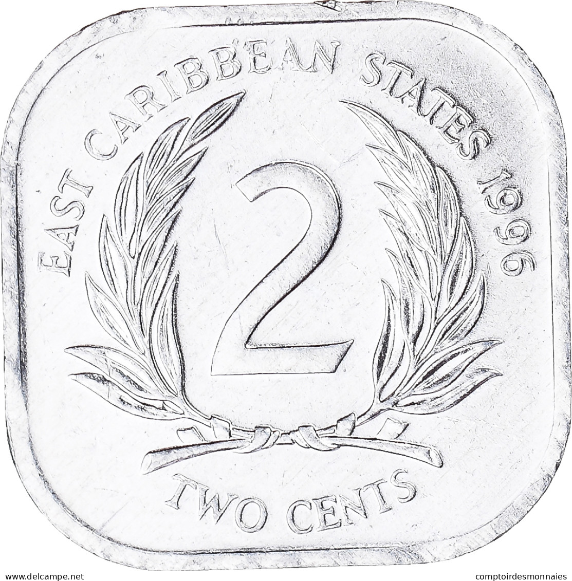 Monnaie, Etats Des Caraibes Orientales, 2 Cents, 1996 - Caraïbes Orientales (Etats Des)