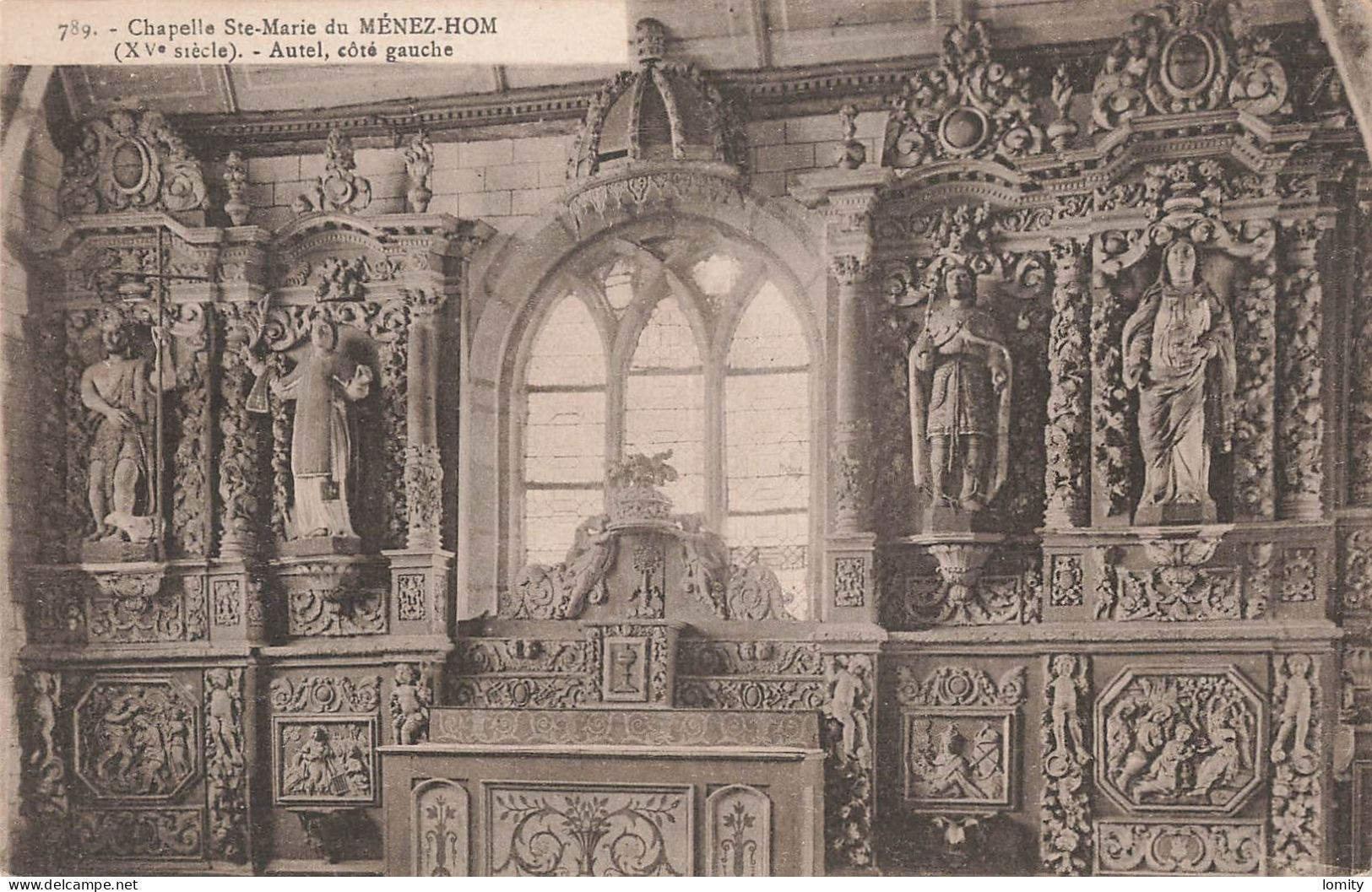 29 Chapelle Sainte Marie Du Menez Hom à Plomodiern CPA Autel Coté Gauche - Plomodiern