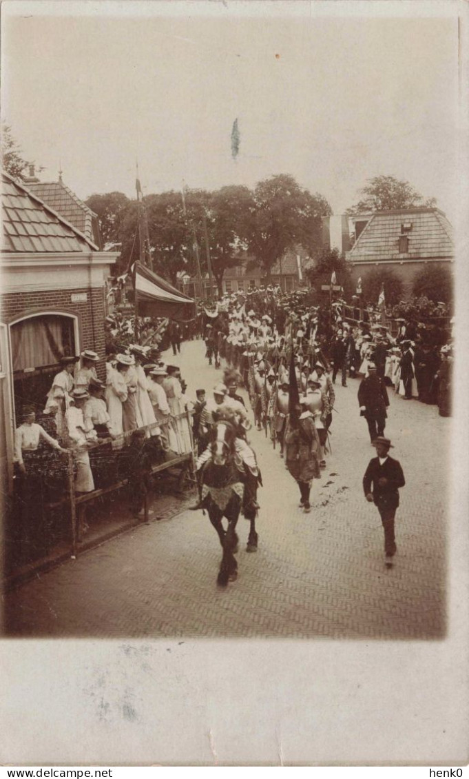 Franeker Dijkstraat Optocht Zeer Oude Fotokaart C2819 - Franeker